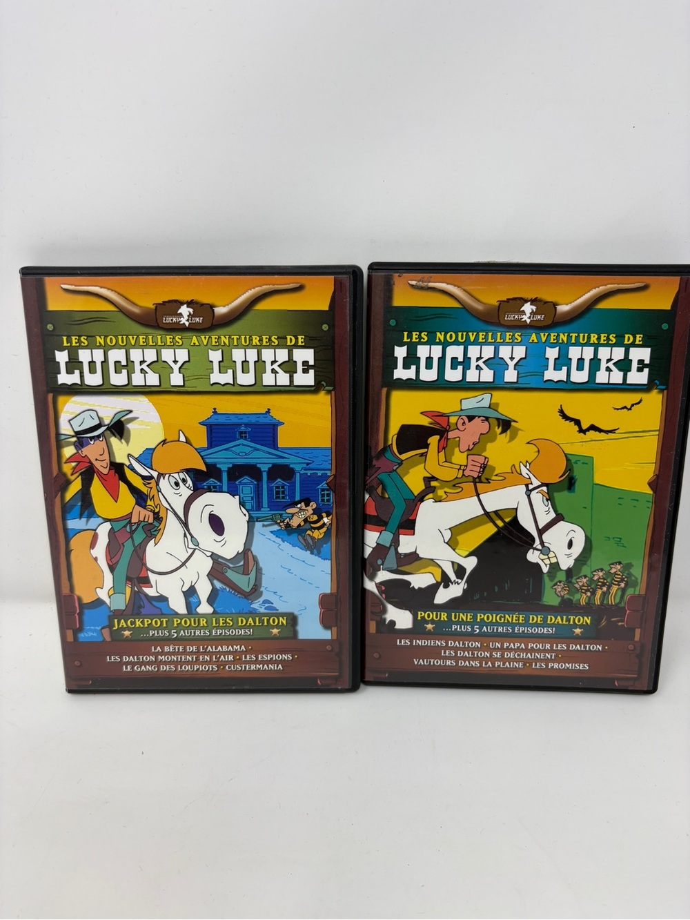 Lucky Brand Lucky Luke DVD Set with Yellow and Green Illustrated Covers